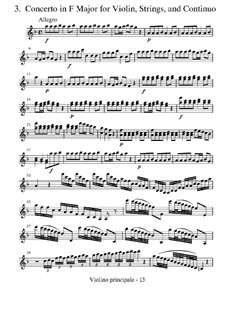 Violin Concerto No.3 in F Major 'L'autunno', RV 293: Parte de solo by Antonio Vivaldi
