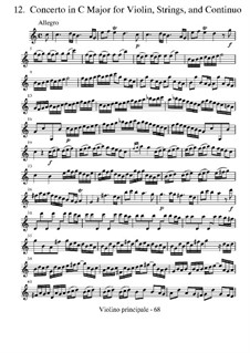 Violin Concerto No.12 in C Major, RV 178: partes by Antonio Vivaldi