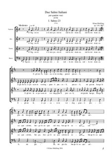 Due Salmi Italiani, Op.130: Due Salmi Italiani by Klaus Miehling