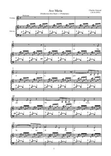 Ave Maria: For voice and piano (С major) by Johann Sebastian Bach, Charles Gounod