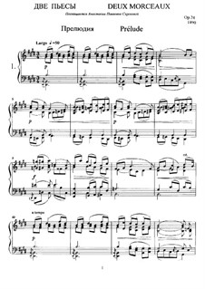 Two Pieces for Piano, Op.24: para um único musico (Editado por H. Bulow) by Anatoly Lyadov