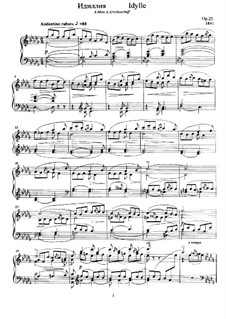 Idyll, Op.25: Para Piano by Anatoly Lyadov