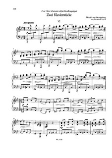 Two Pieces for Piano, Op.68: duas peças para piano by Heinrich von Herzogenberg