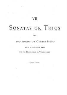Trio Sonatas, HWV 396-402 Op.5: Trio Sonatas by Georg Friedrich Händel