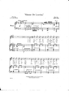 Gimme de Leavins: Gimme de Leavins by Bob Cole