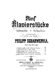 Five Piano Pieces, Op.101: No.5 Andante mesto by Philipp Scharwenka