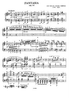 Fantasia for Piano, Op.12: Fantasia para piano by Jan Václav Voříšek