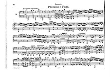 Prelude and Fugue No.18 in E Minor 'Wedge', BWV 548: para piano de quadro mãos by Johann Sebastian Bach