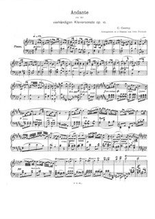 Sonata for Piano Four Hands, Op.10: Andante. Versão para Piano by Carl Czerny