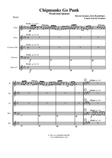 Chipmunks Go Punk: quinteto de sopro, AMSM36 by Steven Grames, Eric Kartchner, Laura Larsen Grames