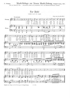 Für Dich!, Op.615 No.3: Für Dich! by Franz Wilhelm Abt