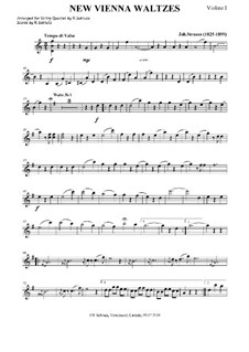 New Vienna, Op.342: partes by Johann Strauss (Sohn)