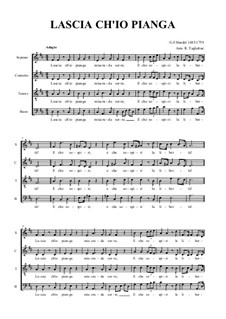 Lascia Ch'io Pianga (Vocal score): para coro misto by Georg Friedrich Händel
