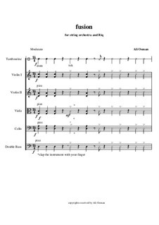 Fusion: For string orchestra and Riq (Egyptian riq) by Ali Osman