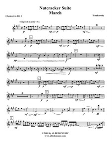 Complete Movements: Clarinete em Bb 1 (parte transposta) by Pyotr Tchaikovsky