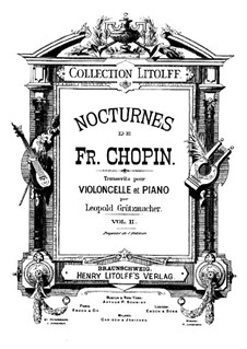 Nocturnes, Op.62: No.2, para violoncelo e piano by Frédéric Chopin