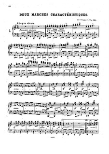 Two Characteristic Marches for Piano Four Hands, D.886 Op.121: arranjo para piano by Franz Schubert