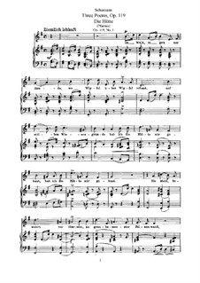 Three Poems, Op.119: set completo by Robert Schumann