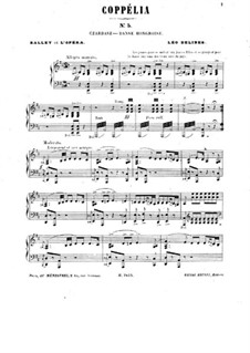 Coppélia, ou La fille aux yeux d’émail: Czardas, for piano by Léo Delibes