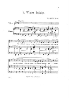 A Winter Lullaby, Op.51: A Winter Lullaby by Reginald De Koven