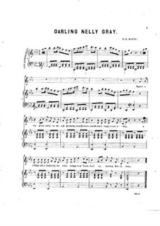 Darling Nelly Gray: Partitura Piano-vocal by Benjamin Russel Hanby