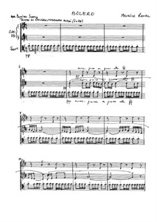 Bolero, M.81: For two clarinets and bassoon by Maurice Ravel