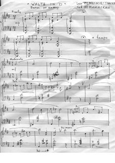 Waltz in D: Waltz in D by Lev Zemlinski
