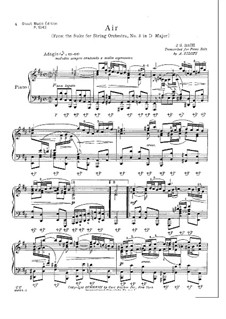 Aria: Version for piano by Siloti by Johann Sebastian Bach