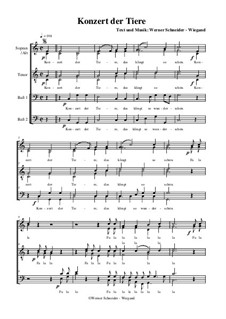 Konzert der Tiere, Op.16 Nr.1: Konzert der Tiere by Werner Schneider-Wiegand