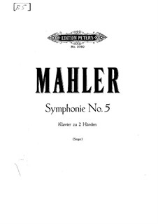 Symphony No.5 in C Sharp Minor: Para Piano by Gustav Mahler