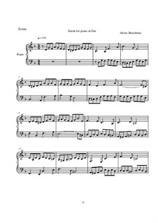 Etude for piano in Dm: Etude for piano in Dm by Alexis Boardman