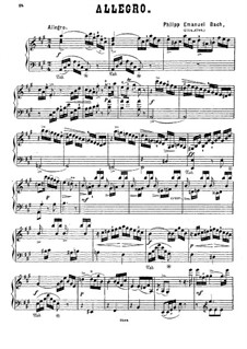 Allegro in A Major: Allegro in A Major by Carl Philipp Emanuel Bach