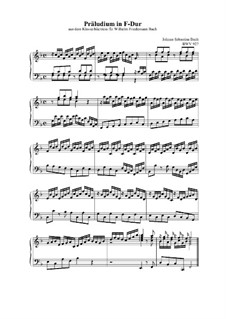 Little Prelude in F Major, BWV 927: para teclado by Johann Sebastian Bach