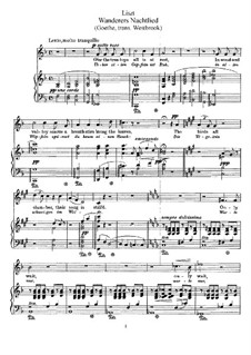 Wanderer's Night Song, S.306: Partitura Piano-vocal by Franz Liszt