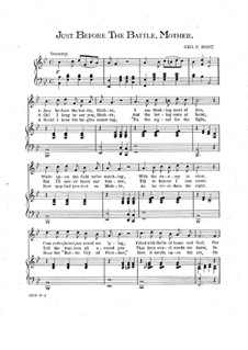 Just Before the Battle, Mother: para vozes e piano by George Frederick Root