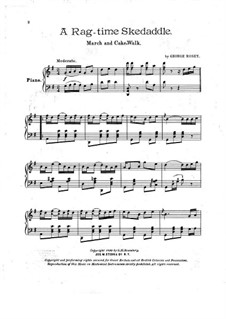 A Rag-time Skedaddle: Para Piano by George Rosey