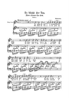 How Shines the Dew, Op.72 No.1: Para vocais e piano by Anton Rubinstein