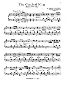 Carnival King. March and Two-Step: Para Piano by Ralph K. Elicker