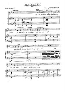 Jerusalem for Contralto and Piano: Jerusalem for Contralto and Piano by Henry Parker