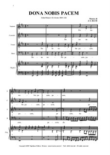 Dona nobis pacem: Para vozes e órgão by Johann Sebastian Bach