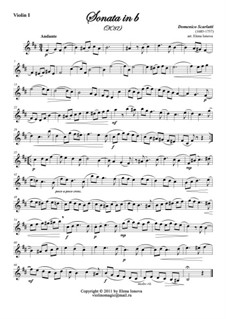 Sonata No.33 in B Minor, K.87 L.33 P.43: para quartetos de cordas by Domenico Scarlatti