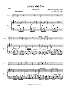 Abide with Me: For piano and violin by William Henry Monk