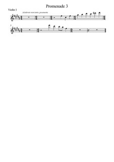Promenade III: Para cordas, partes by Modest Mussorgsky