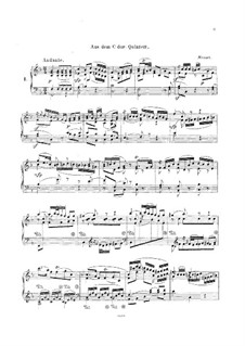 Selected String Quintets: Fragments for piano by Wolfgang Amadeus Mozart