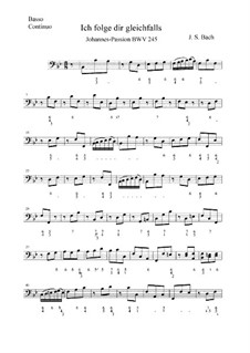 St John Passion, BWV 245: No.13 – Basso Continuo Part by Johann Sebastian Bach