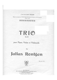 Piano Trio in C Minor, Op.50: Partitura completa by Julius Röntgen