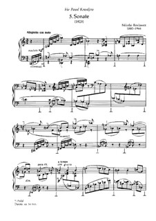 Sonata for Piano No.5: Sonata for Piano No.5 by Nikolay Roslavets