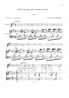 The Rose of Castille: Act III, Love's the Greatest Plague in Life, for Voice and Piano by Michael William Balfe