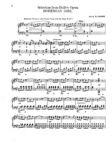 The Bohemian Girl: temas selecionados, para piano by Michael William Balfe