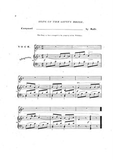 The Bohemian Girl: Act II, Come with the Gipsy Bride, for Voice and Piano by Michael William Balfe